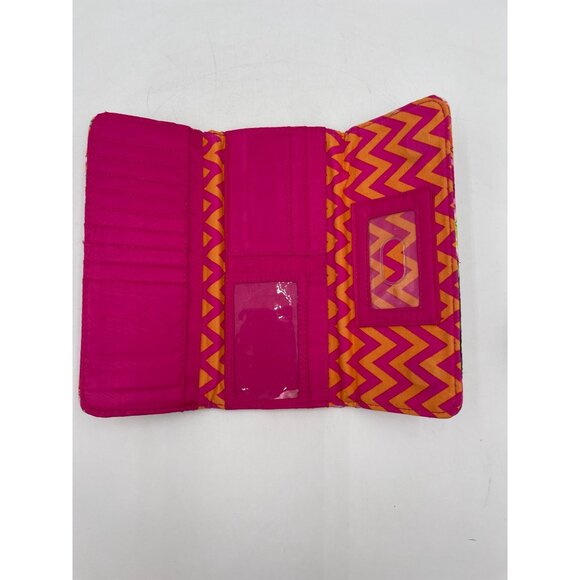 Vera Bradley Colorful Quilted Wallet Floral Chevron Patterns Multiple Card Slots - Picture 3 of 5